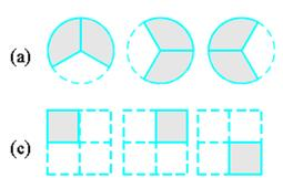 Geometric Shapes Showing Fraction