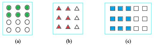 Geometric Shapes Showing Fraction