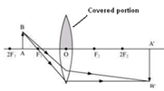 convex lens image formation when half of the lens is covered by black paper