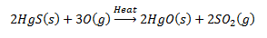 oxidation of cinnabar