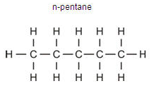 structural formula of n-pentane