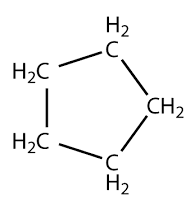 structural formula of cyclopentane