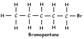 structural formula of bromopentane