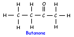 structural formula of butanone