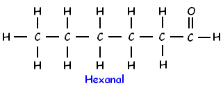 structural formula of hexanal