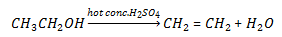 formation of ethene from ethanol