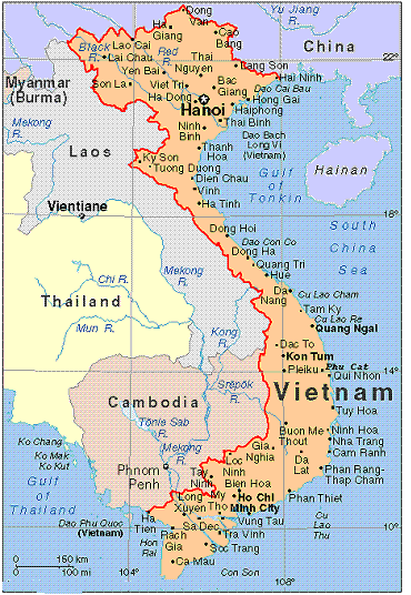 map of Indo China