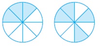 class 6 math fraction question figures