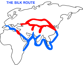 World Map Silk Route